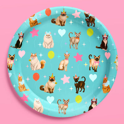 Cat Plates - 24 paper plates