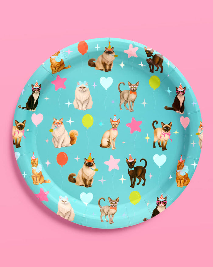 Cat Plates - 24 paper plates