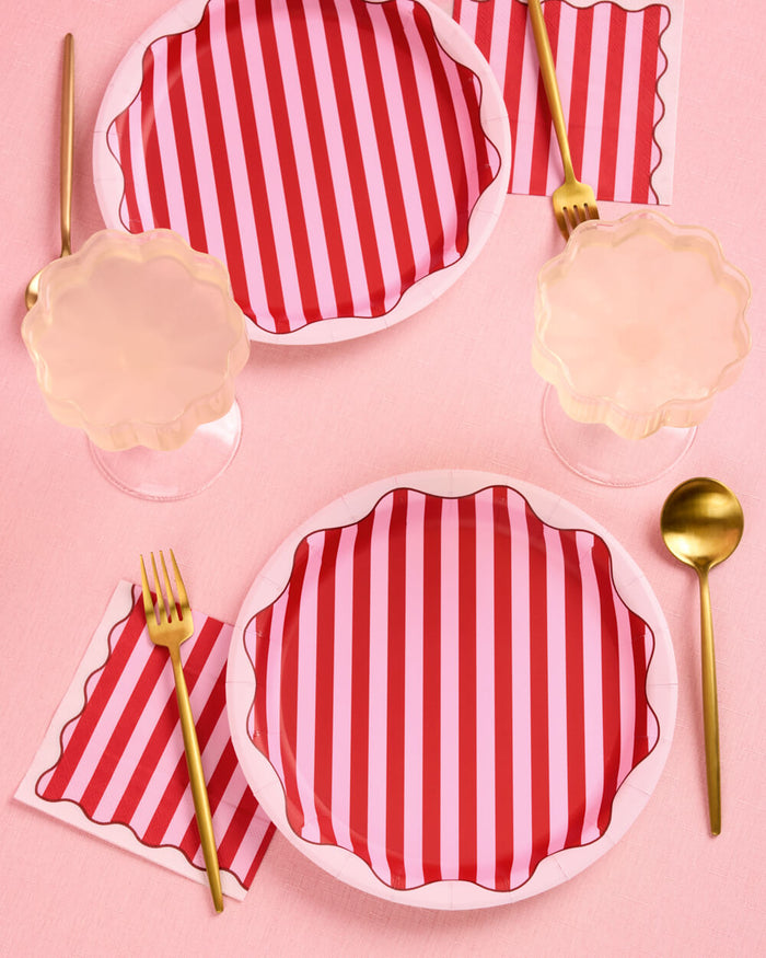 Candy Stripe Plates - 9in Paper Plates
