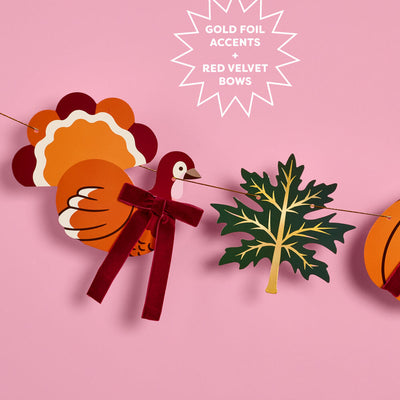 Give Thanks Harvest Banner - fall pumpkin garland