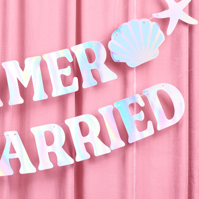 Summer I Turned Married Banner - iridescent banner