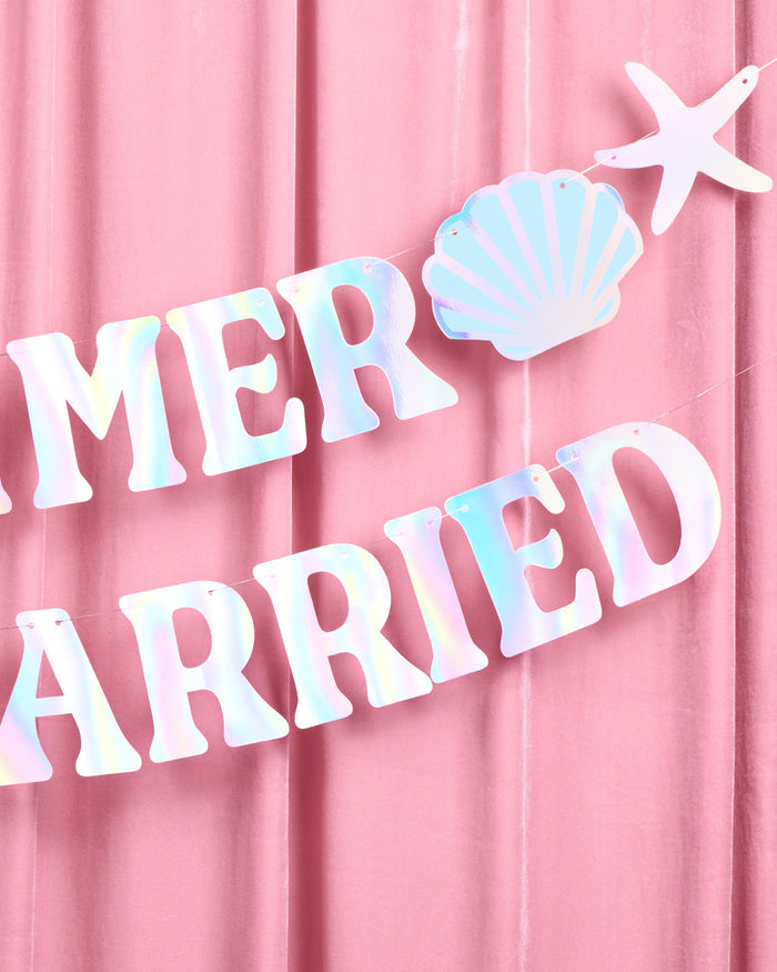 Summer I Turned Married Banner - iridescent banner