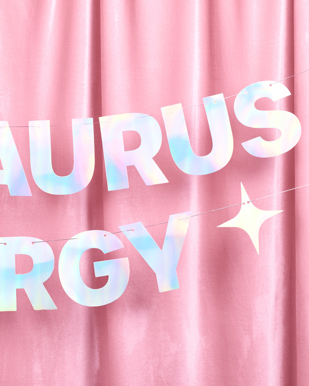 Big Taurus Energy Banner - iridescent foil banner
