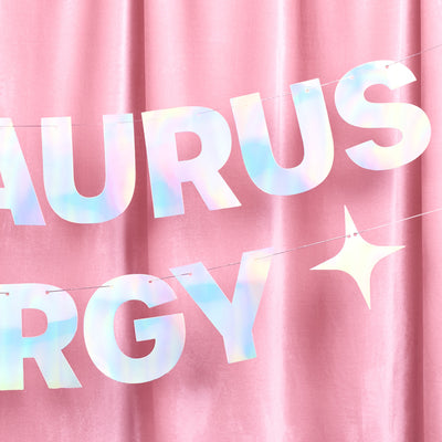 Big Taurus Energy Banner - iridescent foil banner