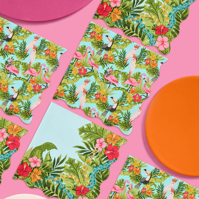 Tropical Napkins - 24 wavy paper napkins