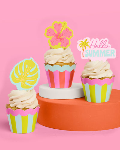 Pool Party Toppers - 24 wrappers + toppers