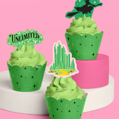 Emerald City Cupcake Set - 24 sets of liners + toppers