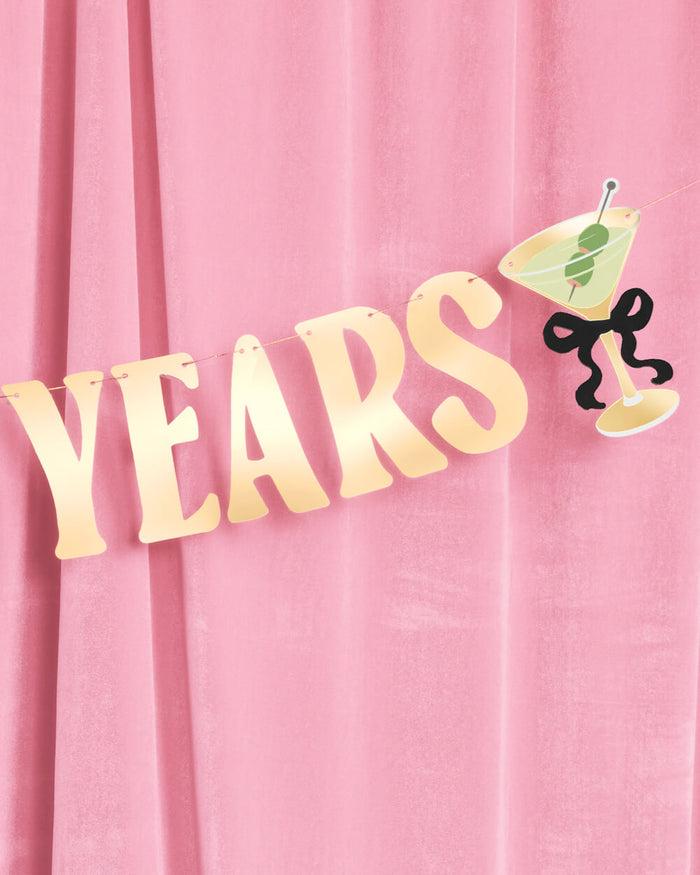 Cheers to 40 Years Banner - gold foil banner