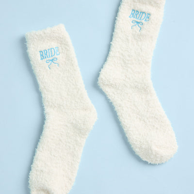 Bride Cloud Socks - fuzzy ivory socks