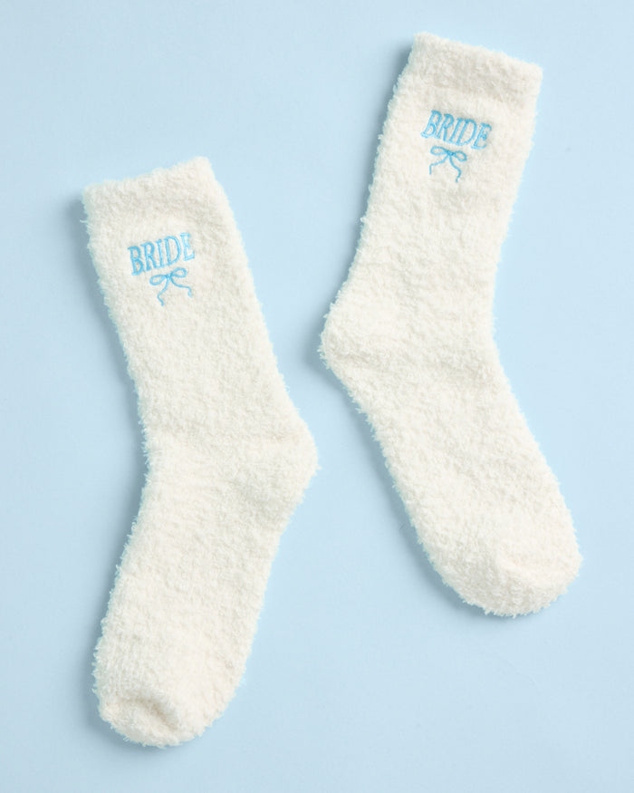 Bride Cloud Socks - fuzzy ivory socks