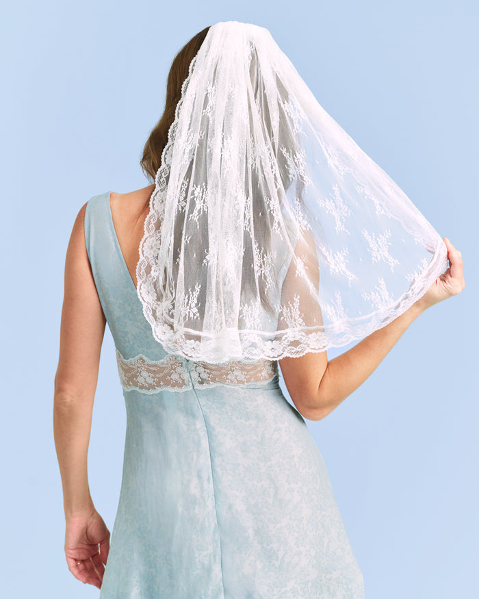 Lace on Lace Veil - layered multi lace veil