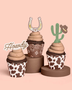 Saddle Up Cupcake Set - 24 liners + toppers