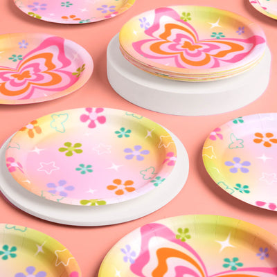 Butterfly Dream Plates - 24 paper plates