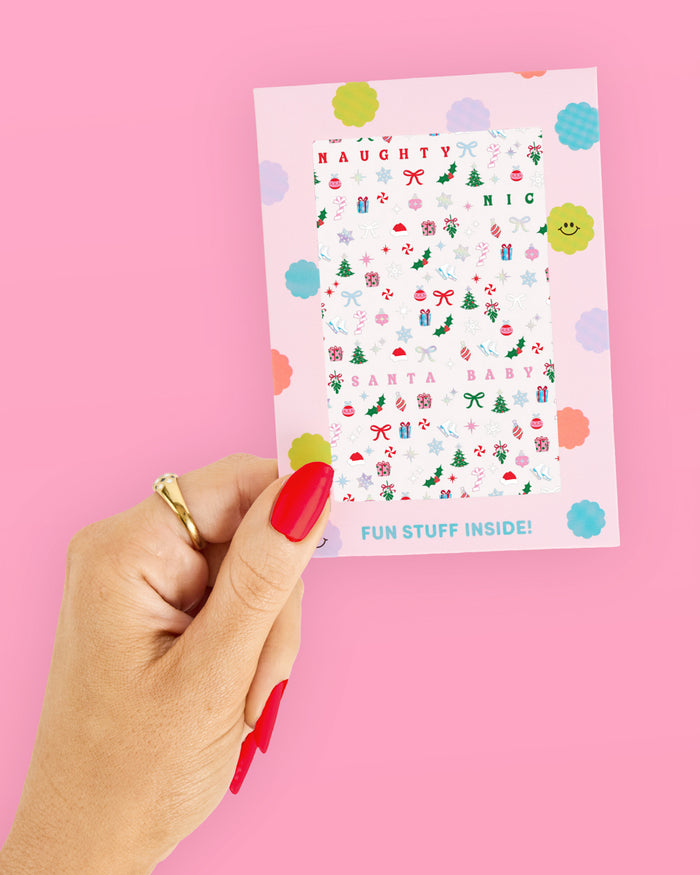 Santa Baby Nail Stickers - 744 adhesive nail stickers