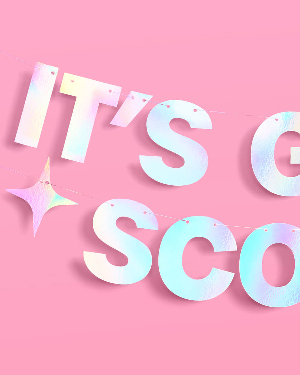 It's Giving Scorpio Banner - iridescent foil banner