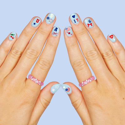 America 250 Nail Stickers - 250 nail stickers