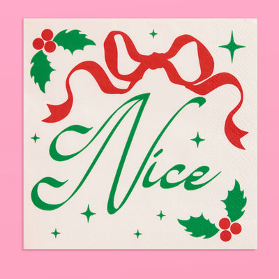Naughty or Nice Napkins - 25 paper napkins