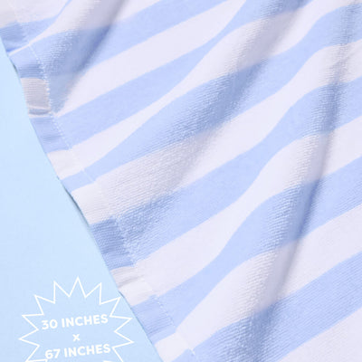 Coastal Bride Beach Towel - striped cotton towel
