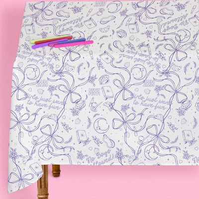 Sweet Dreams Tablecloth - paper coloring tablecloth