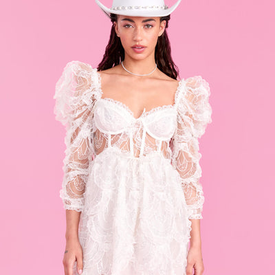 Bride Cowgirl Hat - bride hat + veil