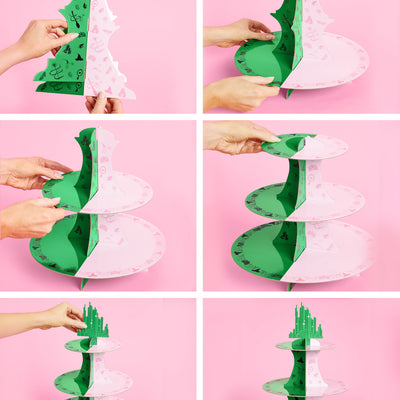 Emerald City Cupcake Tower - 3 tiered display