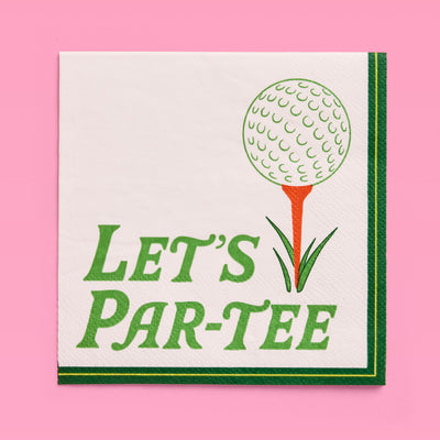 Golf Napkins - 24 green and white napkins