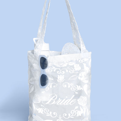 Bride Lace Tote - embroidered tote bag