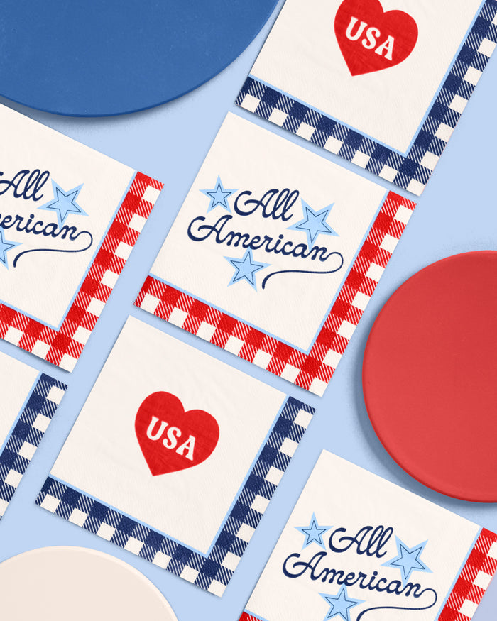 All American Napkins - 24 paper napkins