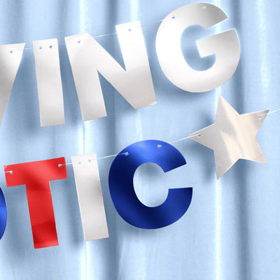 It's Giving Patriotic Banner - foil banner