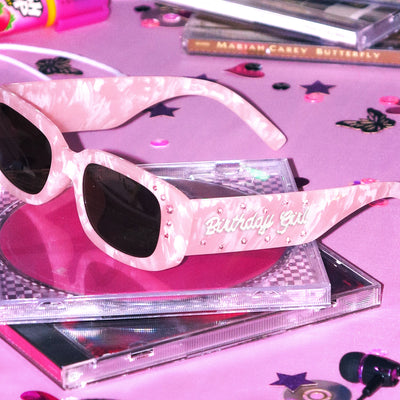 Birthday Girl Sunglasses - marble embossed sunglasses