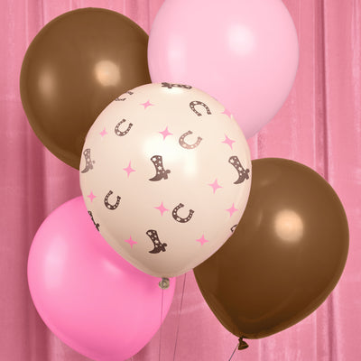 Cowgirl Balloons Set - 24 latex balloons