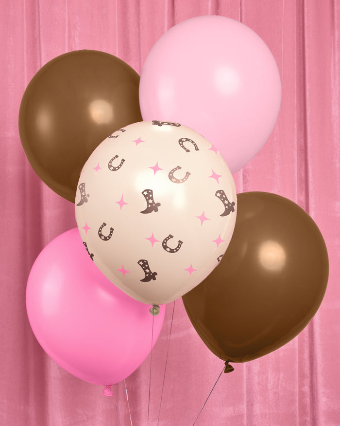 Cowgirl Balloons Set - 24 latex balloons