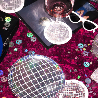 Shimmer Disco Plates - 25 foil paper plates