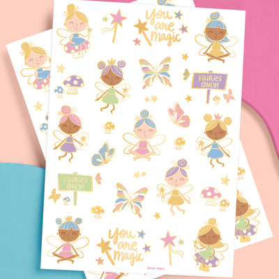 Woodland Fairy Tats - 84 foil temporary tattoos