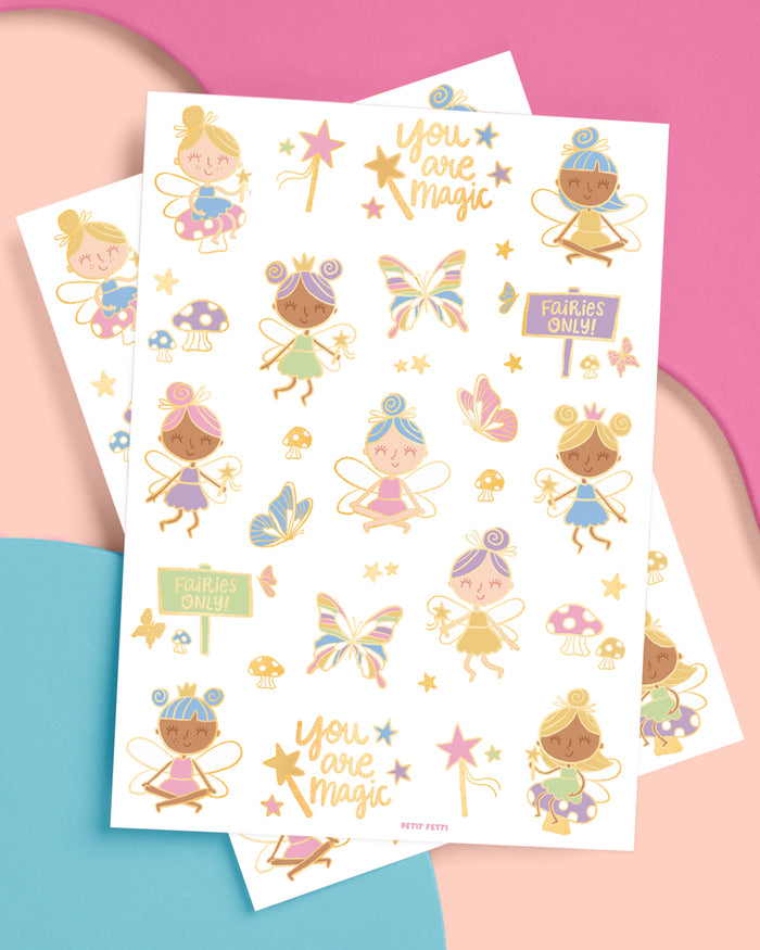 Woodland Fairy Tats - 84 foil temporary tattoos
