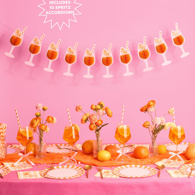 Spritz Accordion Banner - orange party banner