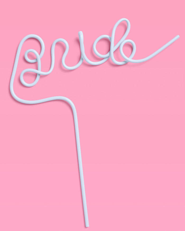 Something Blue Straw - XL blue Bride straw