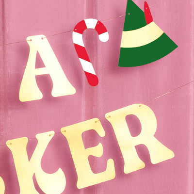 Son of a Nutcracker Banner - gold foil banner