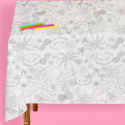 Pool Party Tablecloth - paper coloring tablecloth