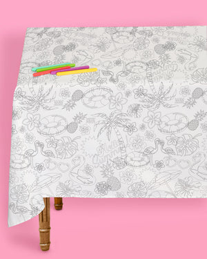 Pool Party Tablecloth - paper coloring tablecloth