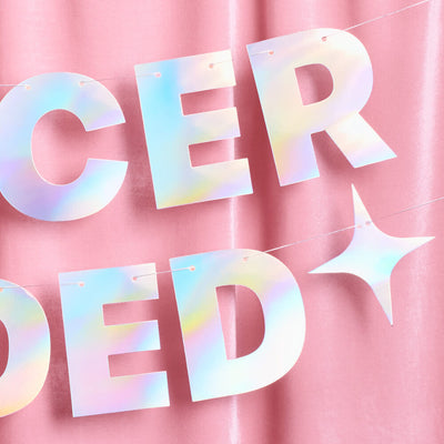 Cancer Coded Banner - iridescent foil banner