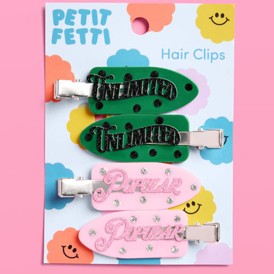 Emerald City Clips - 4 acrylic clips