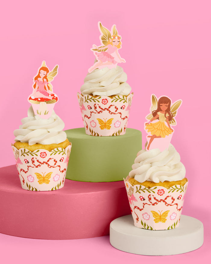Garden Fairy Toppers - 24 sets of liners + toppers