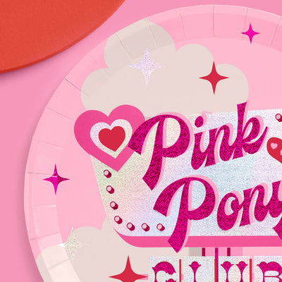 Pink Pony Club Plates - 24 paper plates