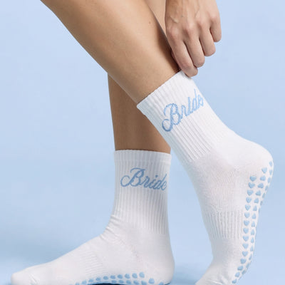 Bride Pilates Sock - grippy crew sock