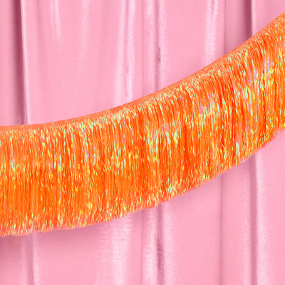 Orange Fringe Banner - iridescent banner