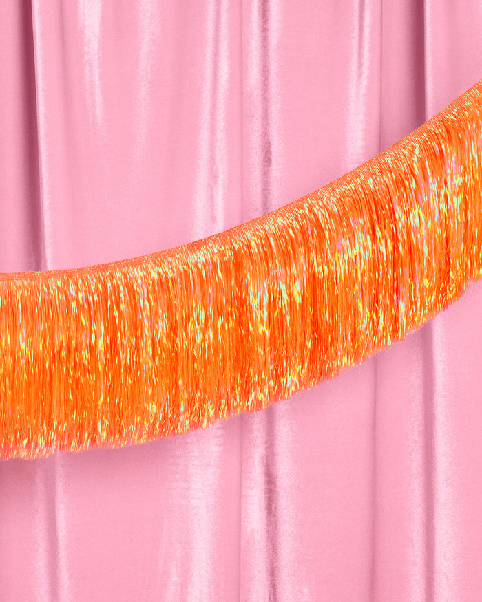 Orange Fringe Banner - iridescent banner