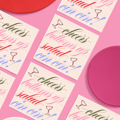 Cheers Cocktail Napkins - 25 paper napkins