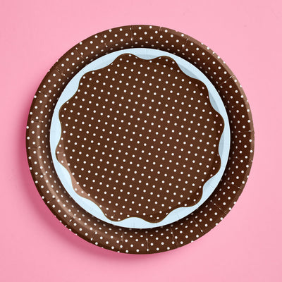 Cocoa Polka Dot - 32 Plates