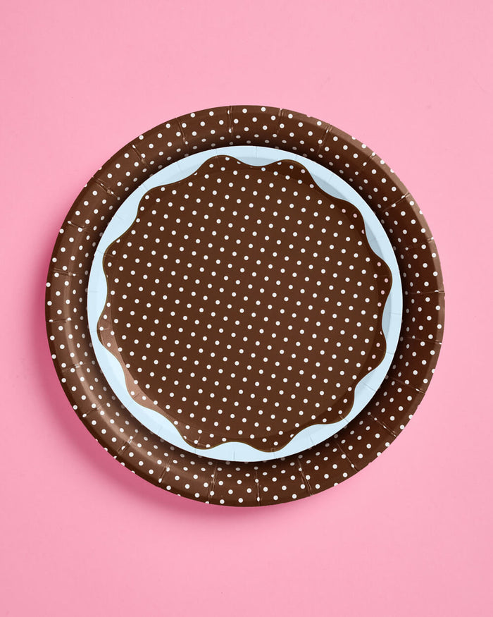 Cocoa Polka Dot - 32 Plates